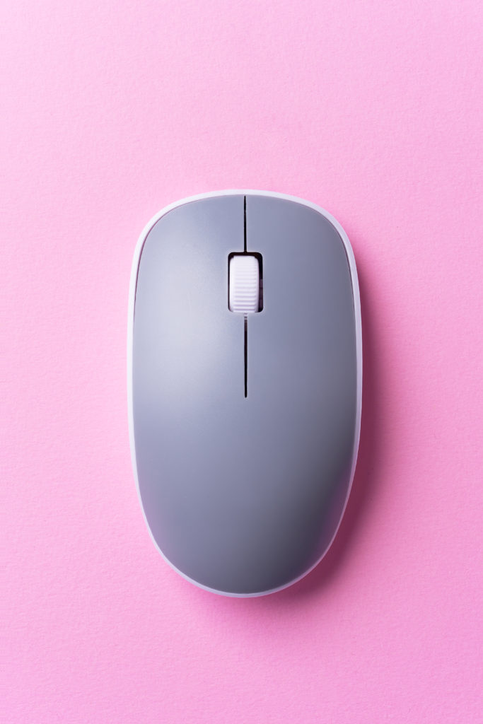 Gray computer mouse
